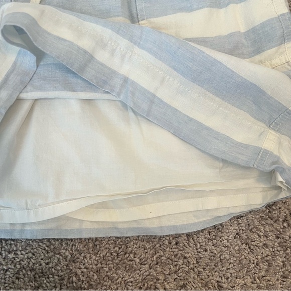 {Loft} Blue and Off-White Striped Linen Skirt - Picture 4 of 7